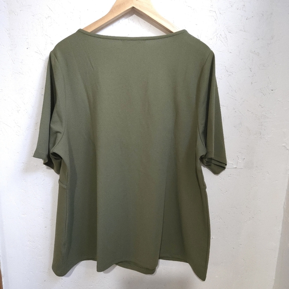 Addition elle | Olive Green Women's Top - Picture 6 of 10
